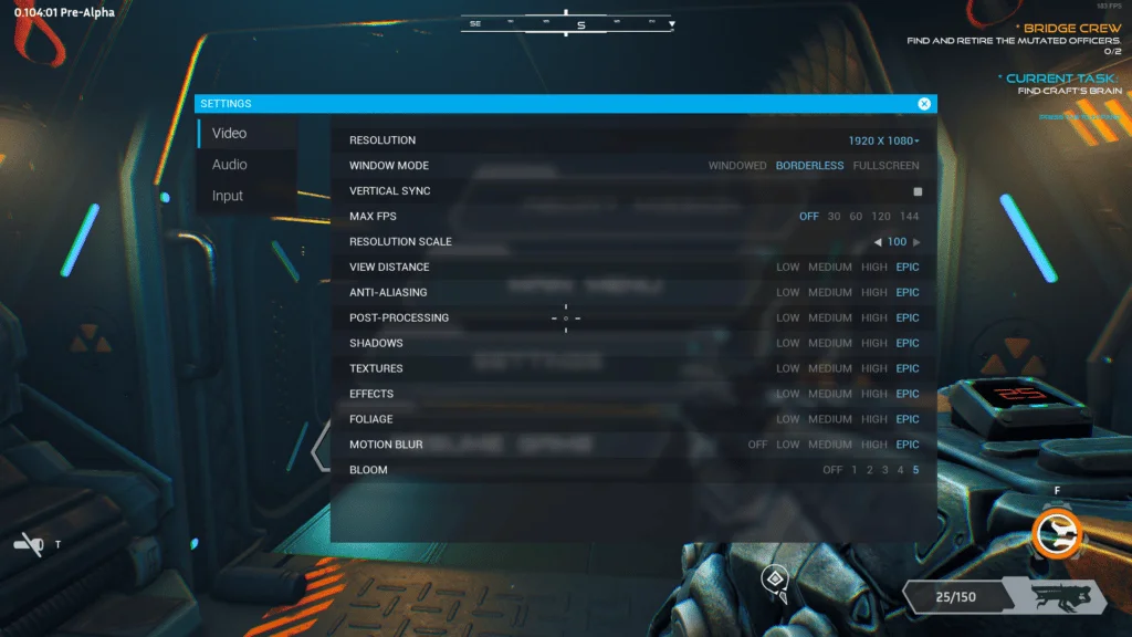 Settings UI stuck on the screen