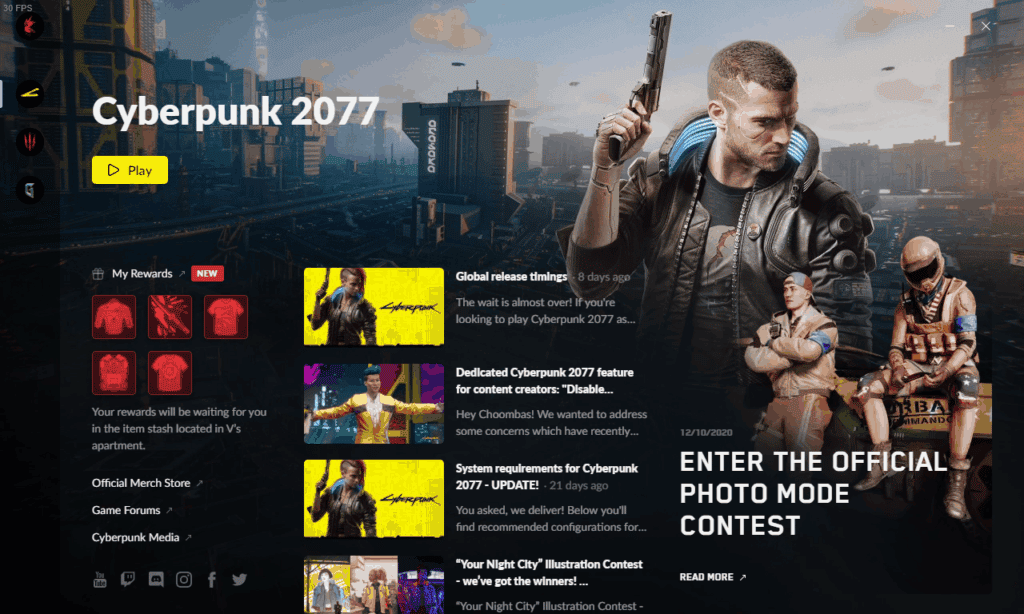 skip cyberpunk 2077 launcher