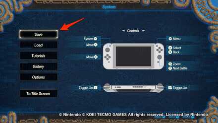 System Menu (Image Credit: Game8)