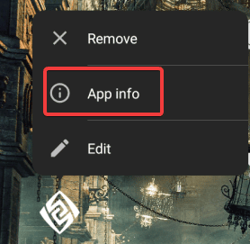 App info allows you to directly access the applications settings