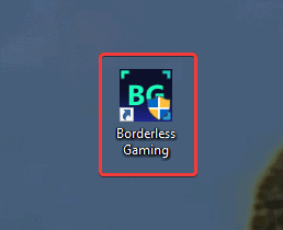 This is the default icon for Borderless Gaming, and is ran with admin privileges 