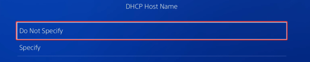 This will allow you to select the DHCP setting for your manual connection