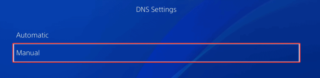 DNS Settings can be adjusted manually