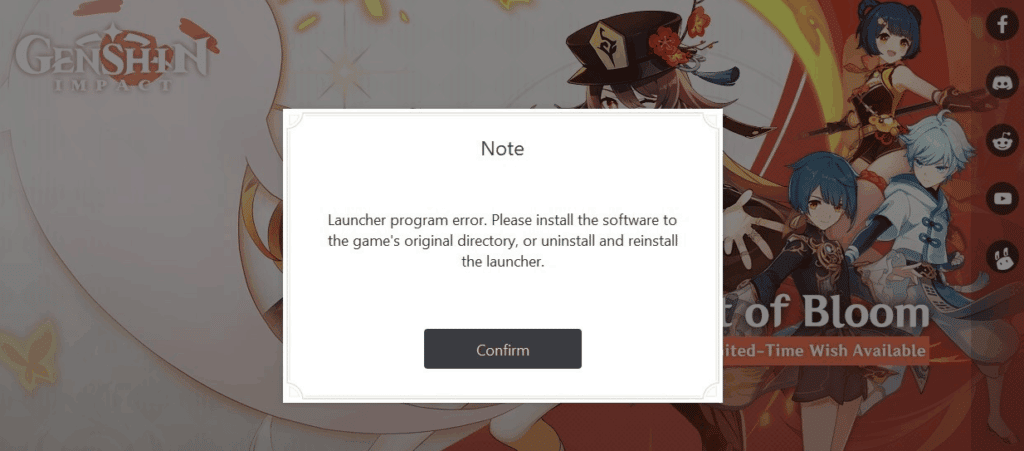 The Launcher Program Error is a fairly new error in Genshin Impact, and doesn't allow the game to launch