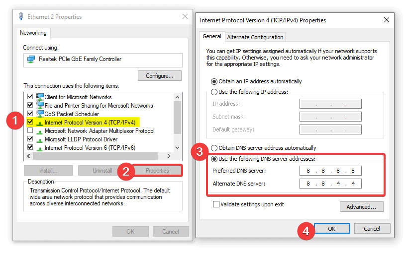 Manually setting up DNS can potentially fix the Genshin Impact 403 Network Busy Error