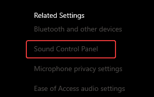 The Sound Control Panel allows you to change different default devices currently being used by Windows 