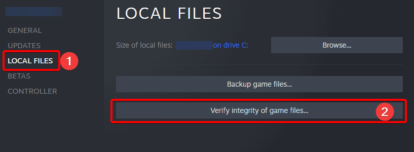 Verifying the integrity of game files ensures that there aren't any corrupt files that might need redownloading
