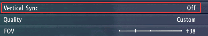 The Vertical Sync value locks the framerate to match the refresh rate