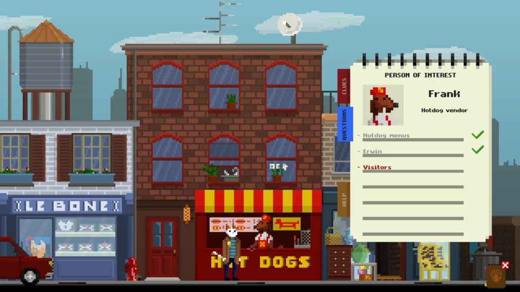 Inspector Waffles features point-and-click gameplay, and a notepad for players to use
