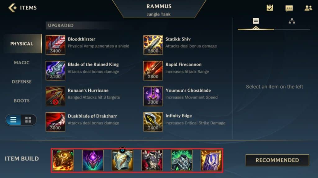 what to build for dmg rammus jg lol