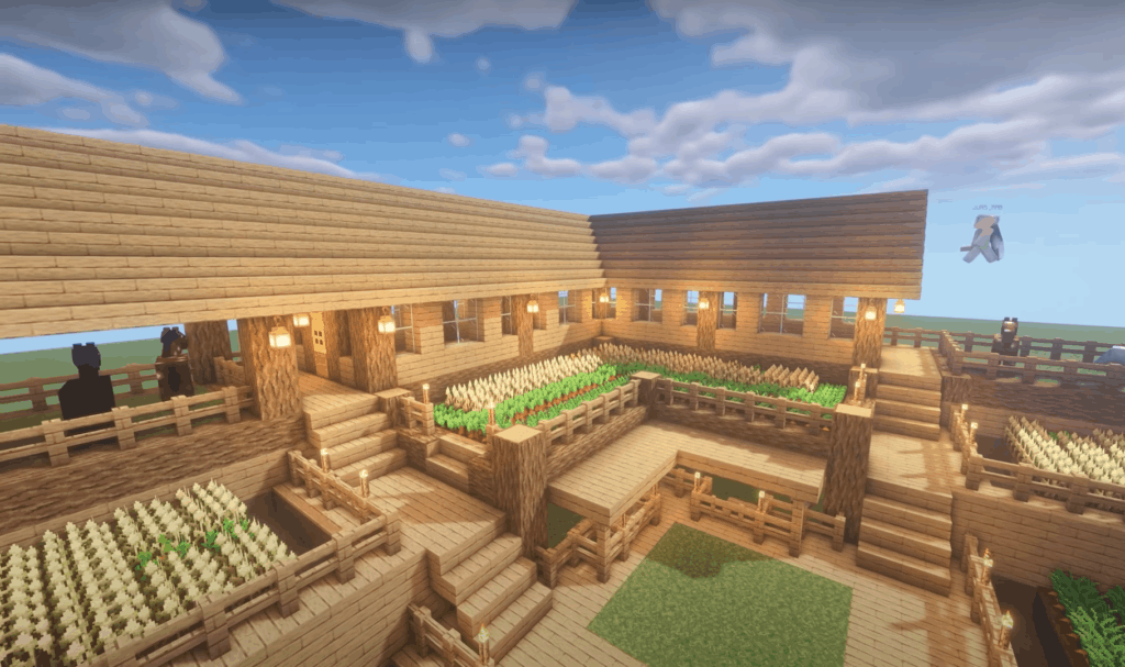 JUN MABS' beautiful Minecraft base design is the perfect choice for creative worlds.