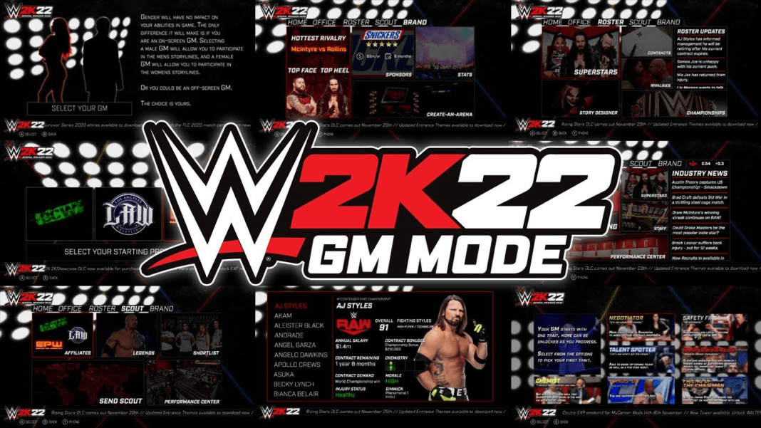 WWE 2K22 GM mode