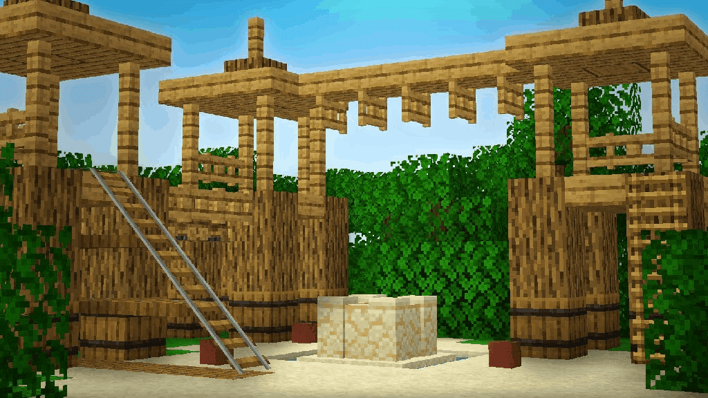 This working playground is one of the fun things to build in Minecraft!