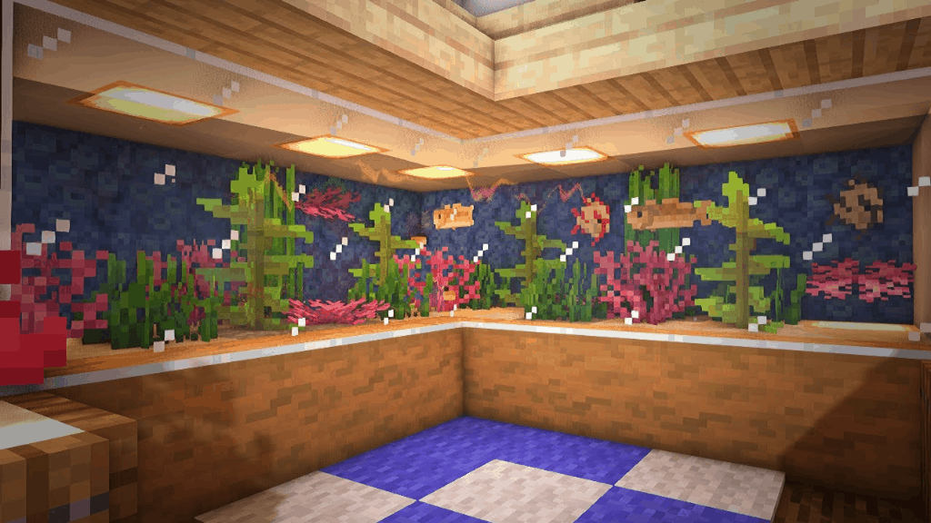 I love Minecraft build ideas like these aquariums!