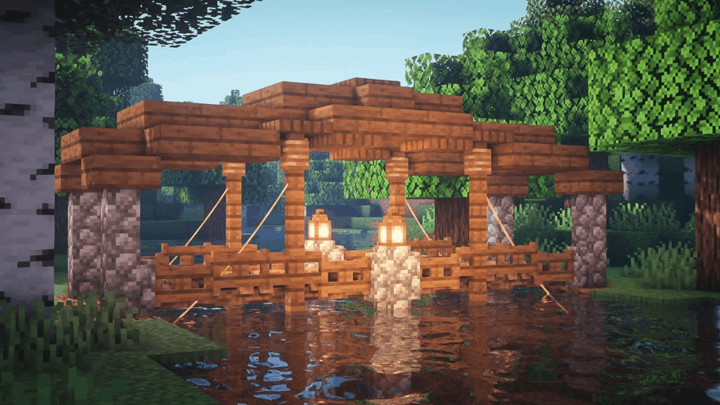 Ce pont est l'une des nombreuses choses cool à construire dans Minecraft !