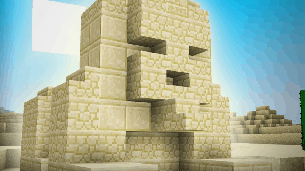 This Sphinx is one of the fun things to build in Minecraft!