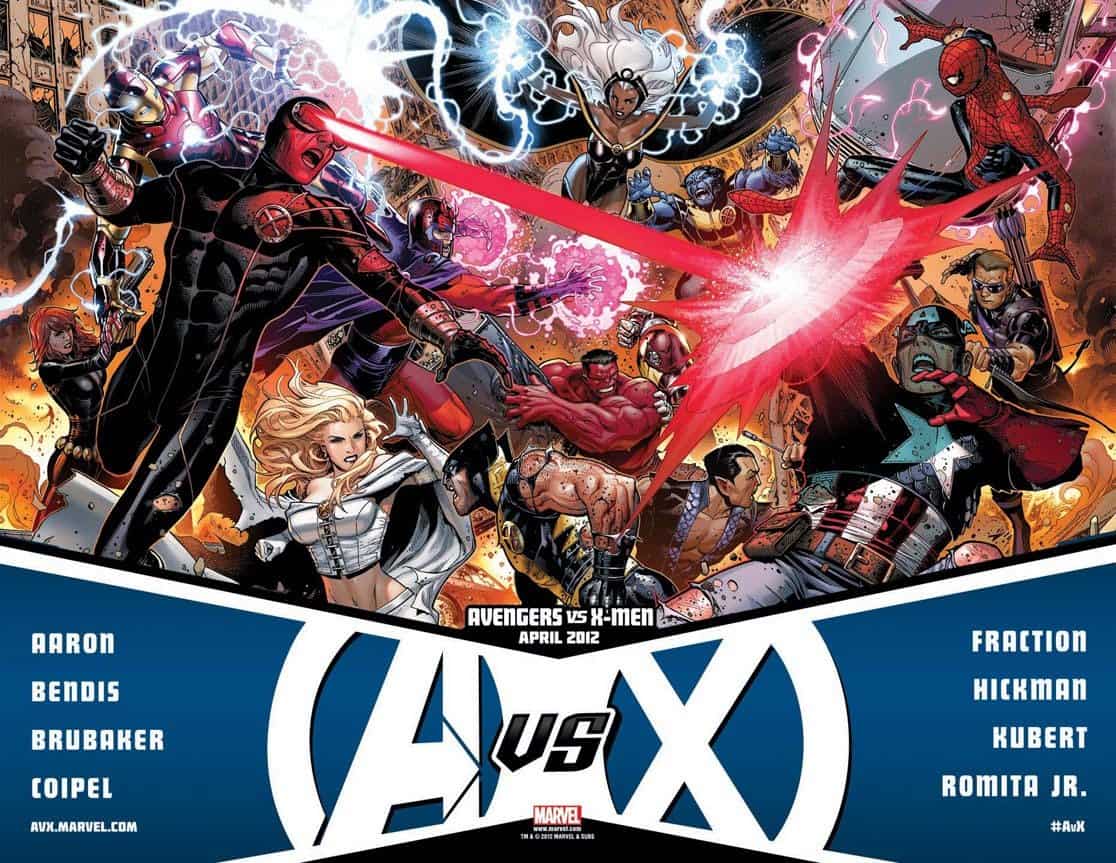 An Avengers vs. X-men poster to represent a possible new Marvel Fighting game based on the comic
