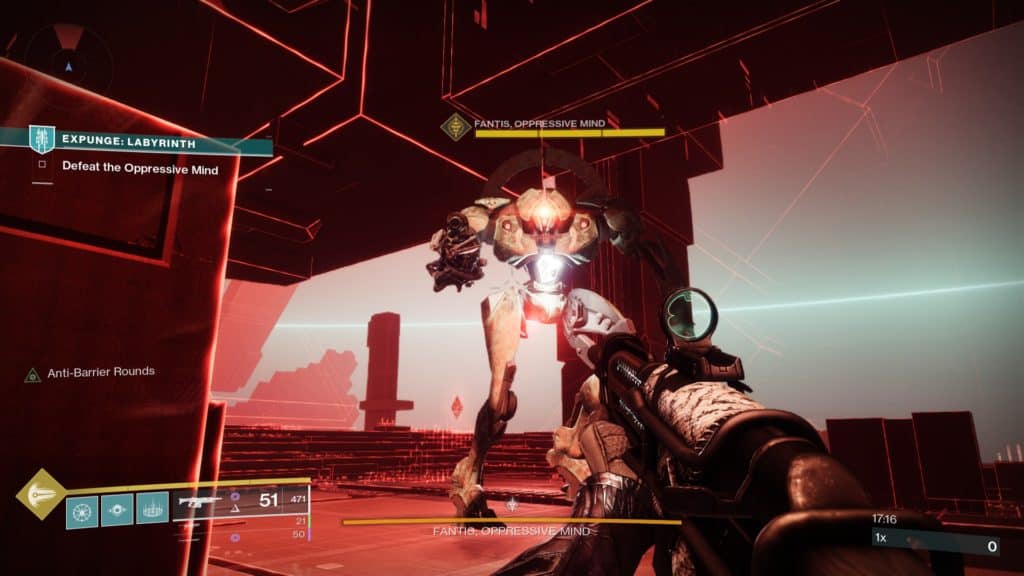 The Oppressive Mind is the final boss in the Expunge: Labyrinth mission of Destiny 2