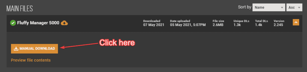 You can click on this button to download the latest version of Fluffly Manager 