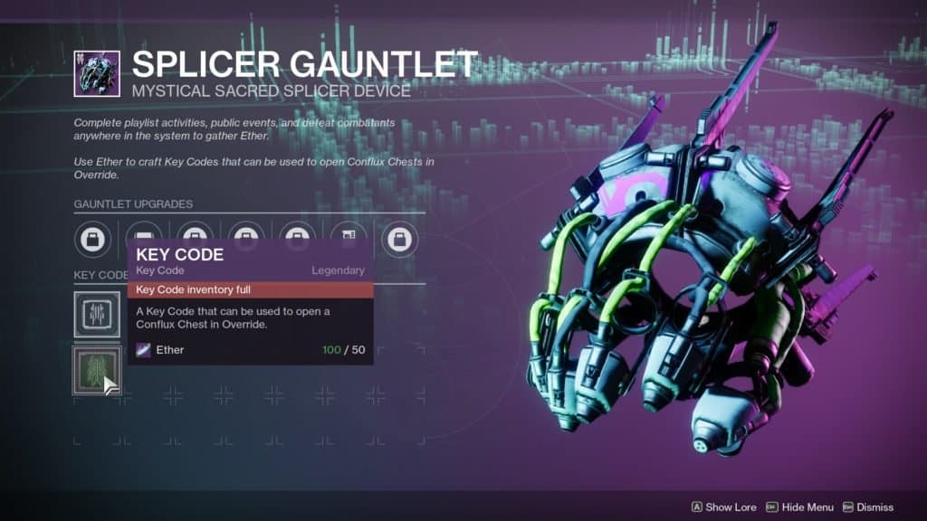 The Splicer Gauntlet is required to unlock the Override event in Destiny 2