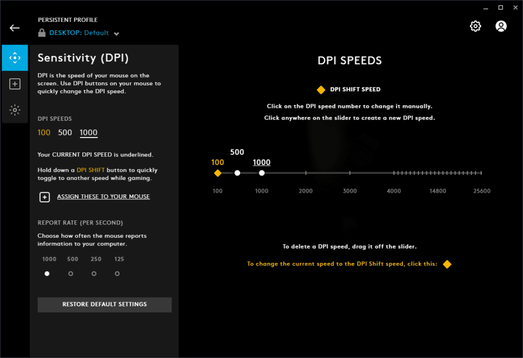 Logitech G Pro Wireless G Hub Application