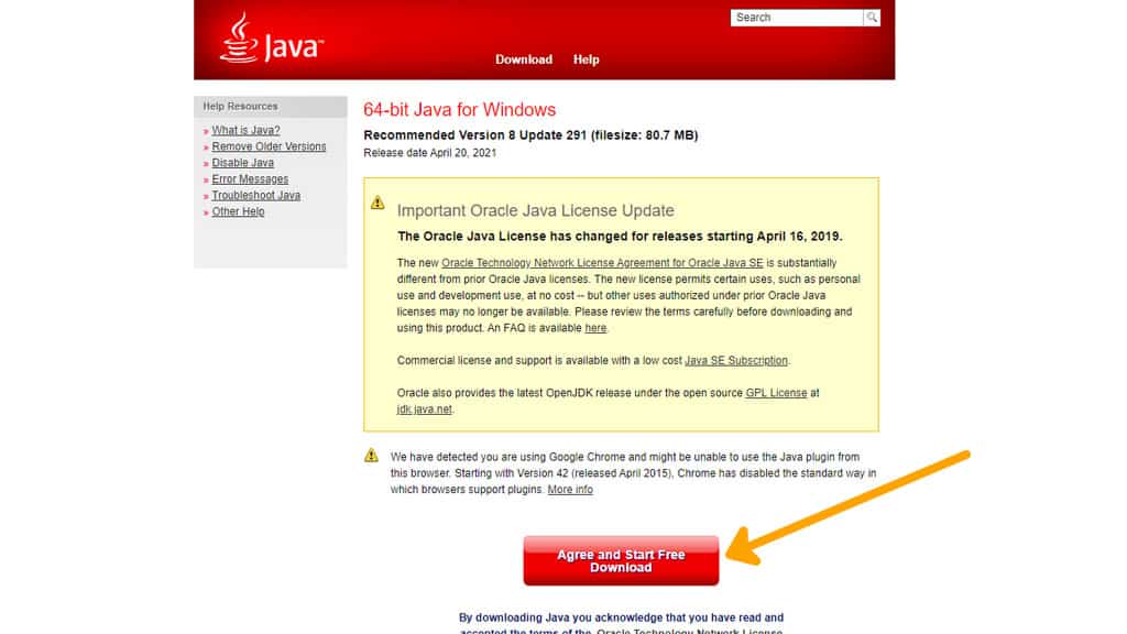 Install Java for Optifine