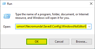 You can use Windows Run to quickly access any location, allowing you to reduce Necromunda Hired Gun stuttering