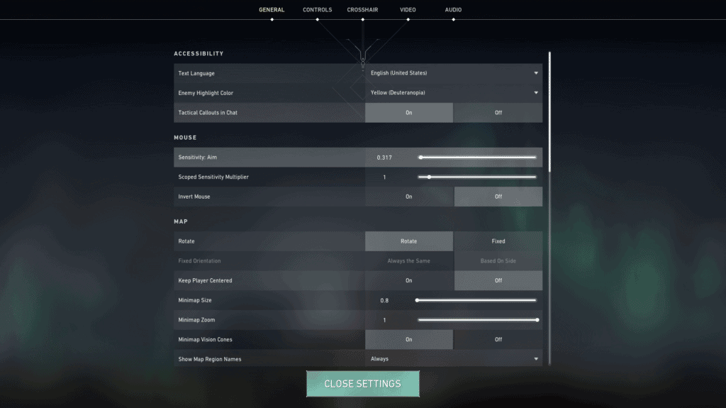 Valorant Aim Sensitivity Settings