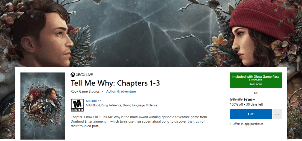 Tell Me Why: Chapters 1-3 is free on Steam and XBOX until Jul 1