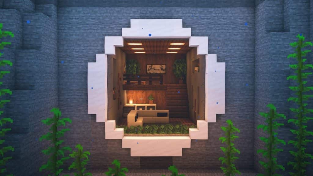 Underwater Mountain House Minecraft