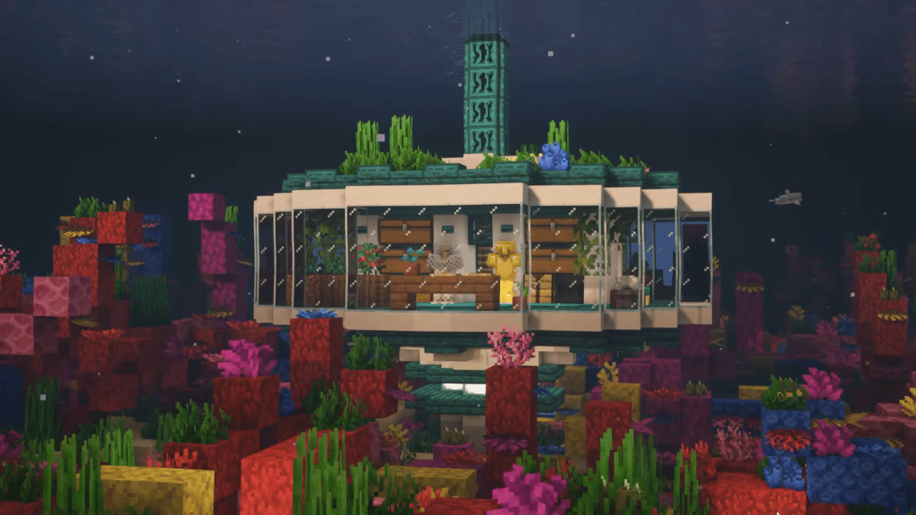 Underwater Seabase for Minecraft Caves and Cliffs Update 1.17