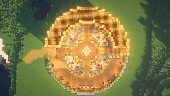 Circular Ground and Underground Minecraft Base Idea