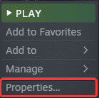 Each Steam game has Properties that you can edit to your liking