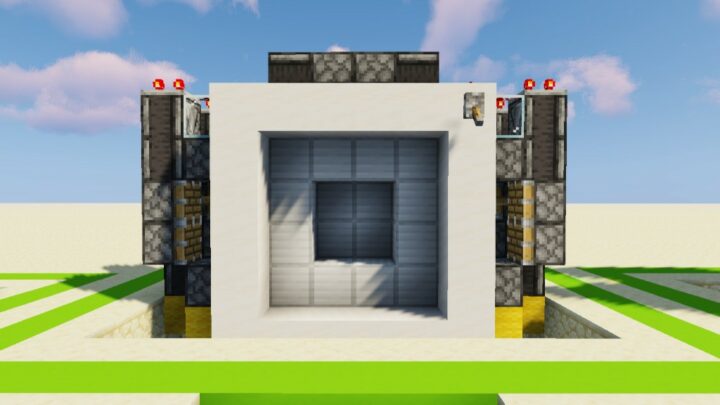 pistol door - a simple redstone build