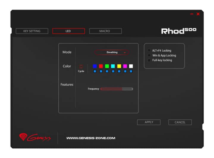 Genesis Rhod 500 LED tab Software Review
