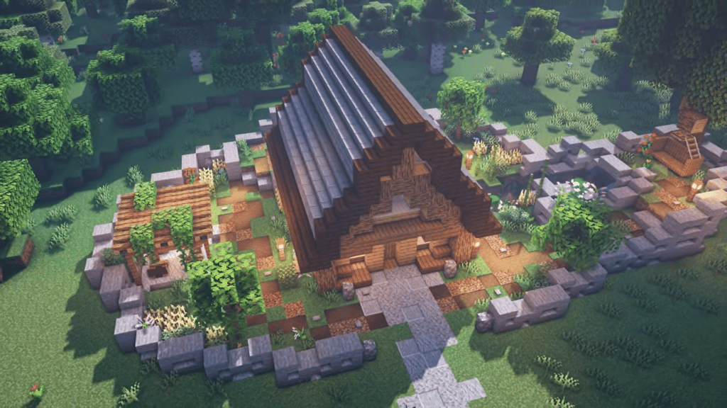 Cabin Garden in Minecraft