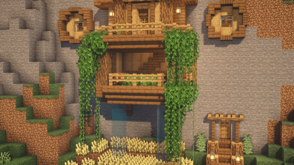 Ide Rumah Minecraft Home Mountain Vine