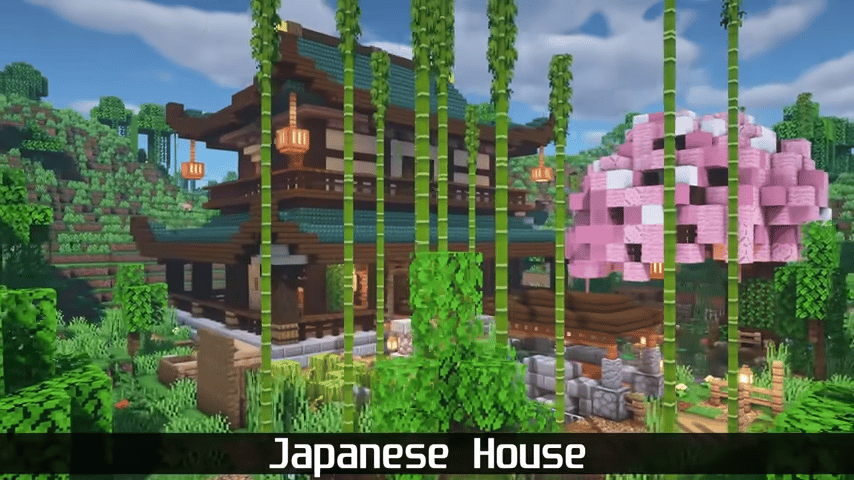Японский дом Minecraft House Идеи