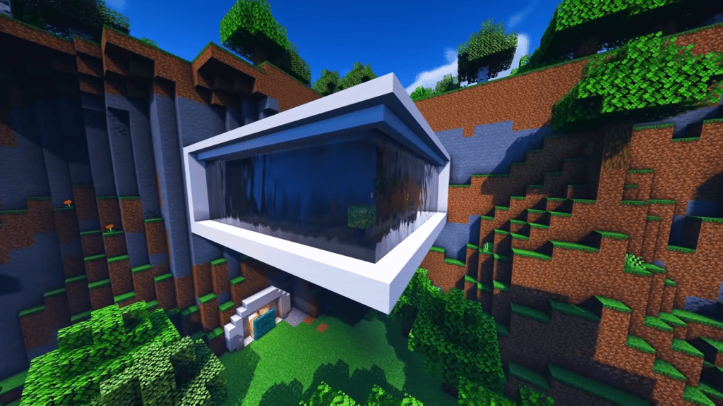 Air Terjun Rumah Minecraft Minecraft Idea House