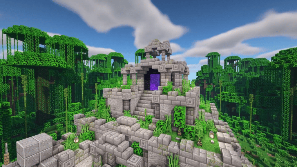 minecraft jungle temple house