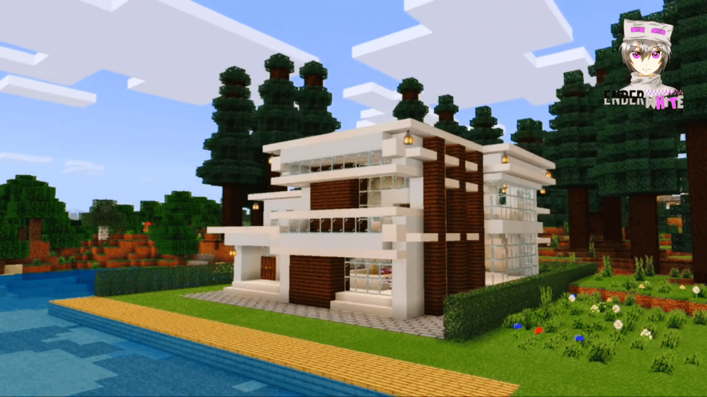 Cool White Minecraft Home