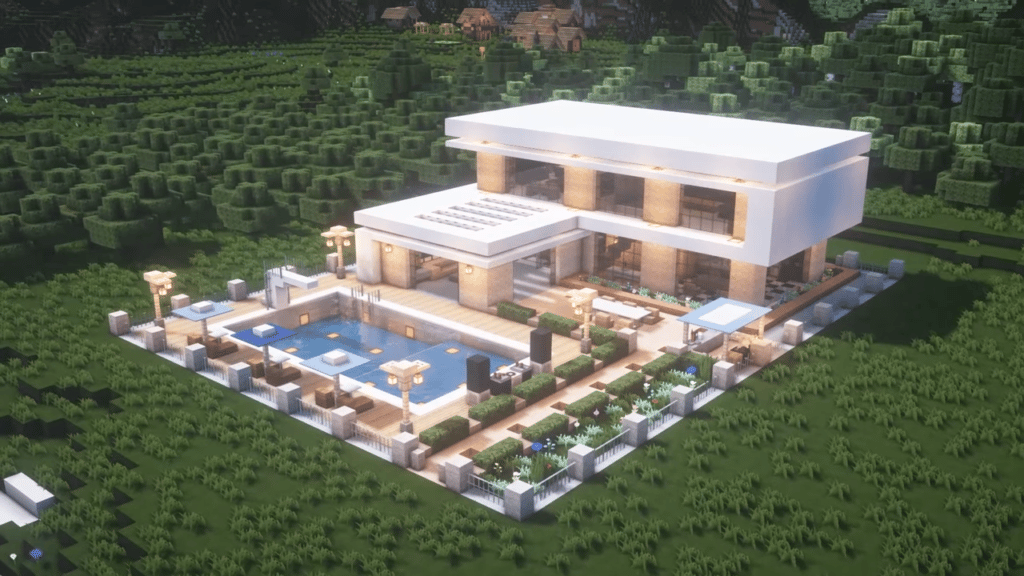 minecraft mansion house plans