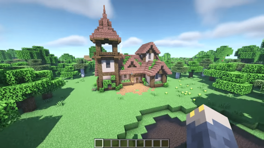 Прикачен дом Minecraft