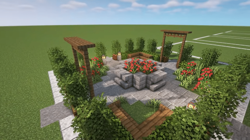 pretty minecraft garden ideas