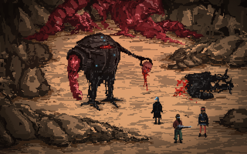 Death Trash Screenshot featuring multiple characters from the world