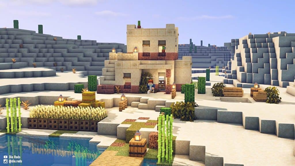 Minecraft Starter House Ideas - Desert House