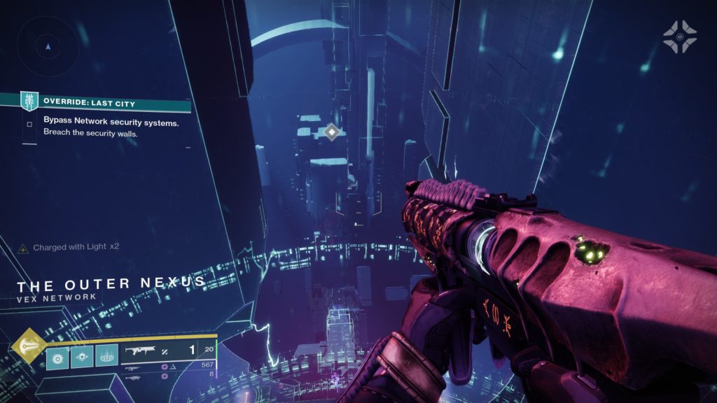 Enter the Vex Network to reach the final boss in Override: Last City