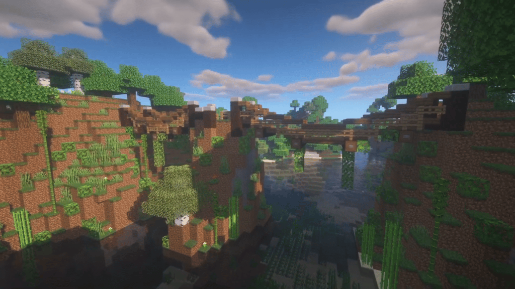 minecraft wood bridges