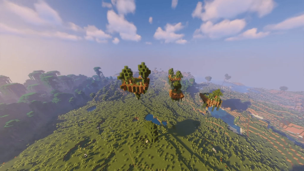 Construction d'une île flottante pour Minecraft