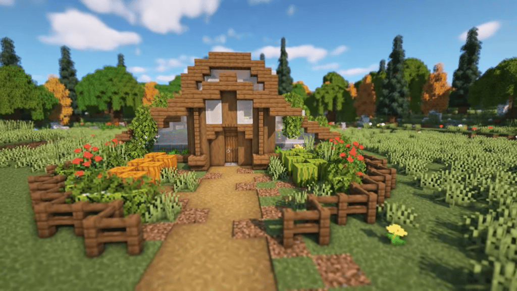 Minecraft greenhouse building idea